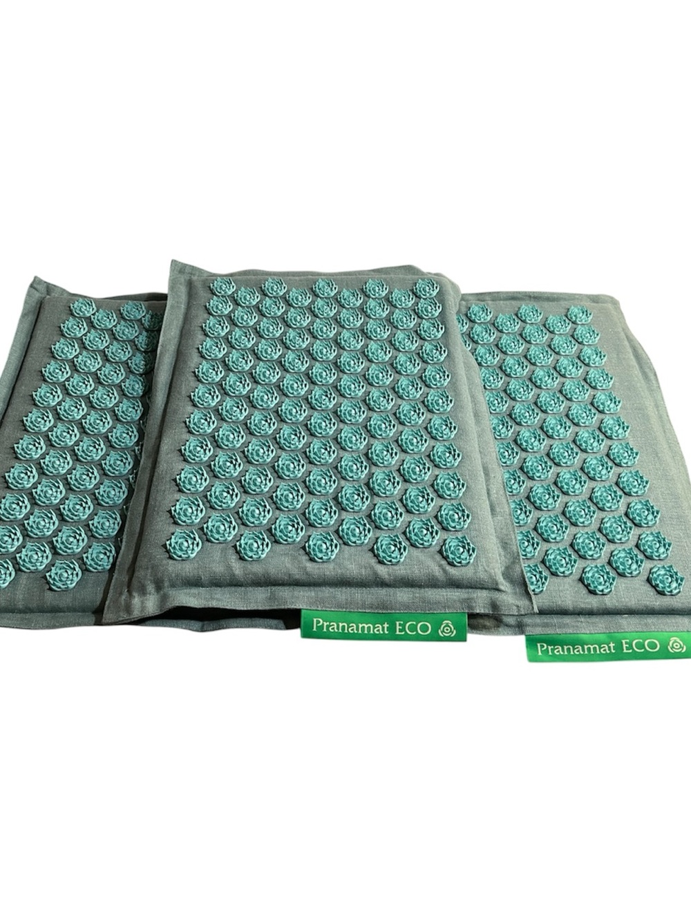 Pranamat ECO Acupressure Torso Mat Mini Set Teal Tweed Back Pain Relief